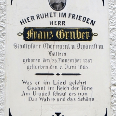 Gedenktafel für Franz Xaver Gruber in Hallein