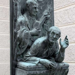 Relief Joseph Mohr/Franz Xaver Gruber von Josef Mühlbacher