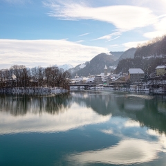 Blick auf die Halleiner Altstadt