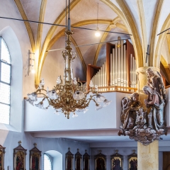 "Orgelkrippe" und Joseph-Mohr-Gedächtnisorgel 1952 in der Pfarr