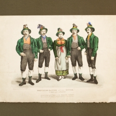 Rainer-Sänger auf einer Lithographie 1827, USA